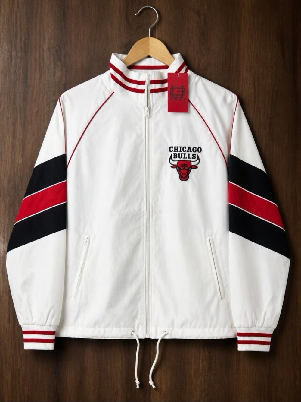 Chicago Bulls NBA Ultra Game White Full Zip Track Jacket Men’s XL NWT